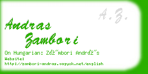 andras zambori business card